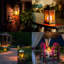 Aboubakr 30.5cm Solar Powered Integrated LED Square / Rectangular Lantern with Electric Candle