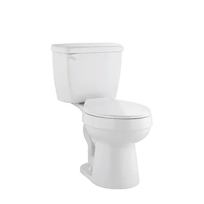 Toilette allongée 2 pièces ELLAI avec toilette simple standard à chasse simple de 1,28 GPF