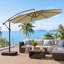 Parasols déportés avec base, kaki-1679387307