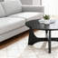 Urian Cross Legs 36" Round Coffee Table,Wood coffee table-1039712659