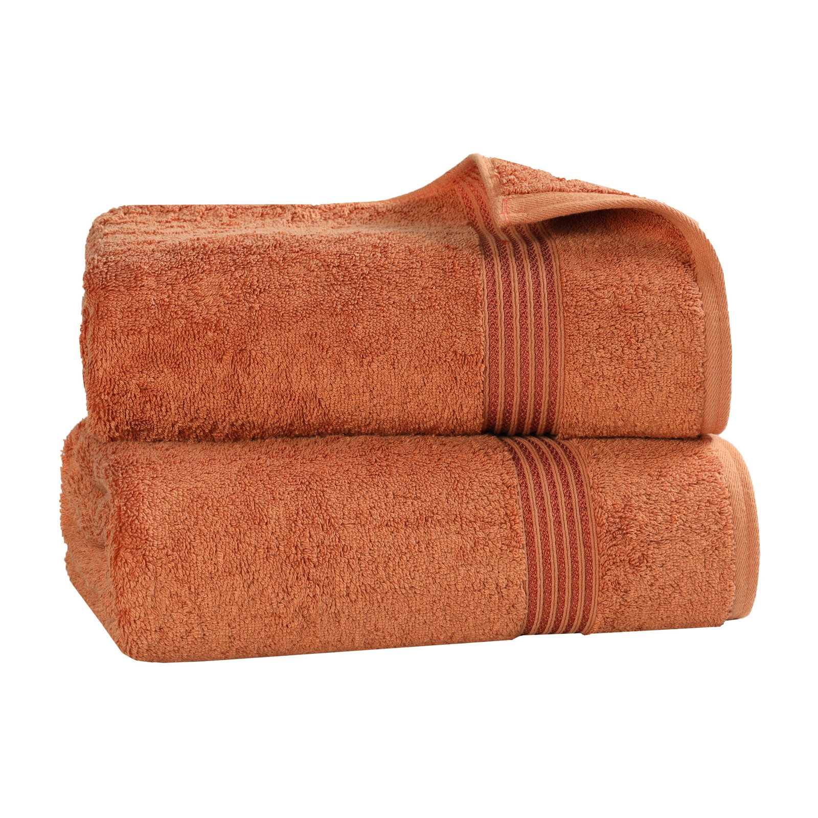 Oleg Egyptian-Quality Cotton Highly Absorbent Medium Weight Bath Sheet Set, Caramel Brown, Bath Sheets - 2 Pack