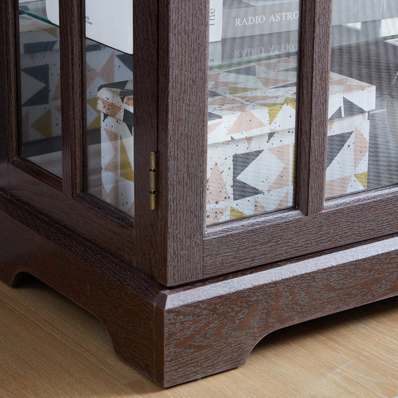 Vaisselier avec portes en verre Cherry, Cerisier