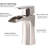 Brushed Nickel Single Handle Waterfall Faucet - Ideal For Bathroom Decor, Precise Flow, Lead , Rust, Solid Brass Safe To Use, Corrosion , Restroom-128956828