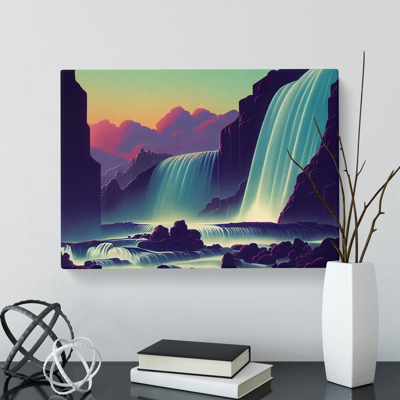 Modern Waterfall - Wrapped Canvas, 35cm H x 50cm W x 3cm D