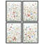 Ensemble de 4 reproductions d'art encadrées délicates fleurs sauvages pré-125120194-125120190
