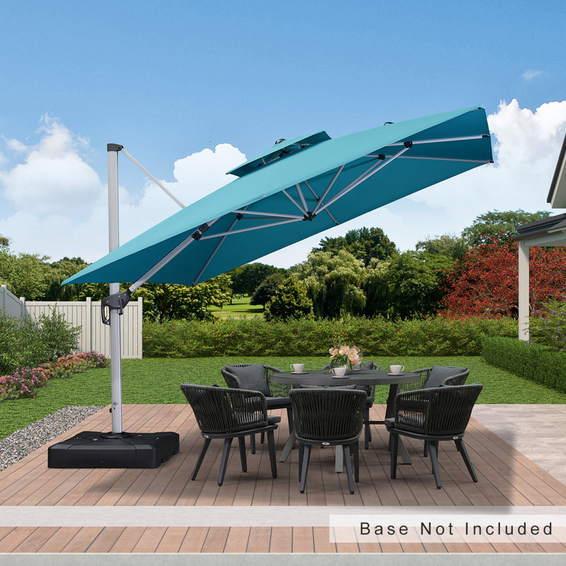 335cm Cantilever Parasol, Turquoise Blue