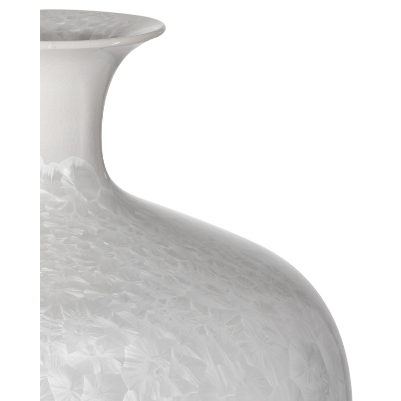 Vase blanc cristallin