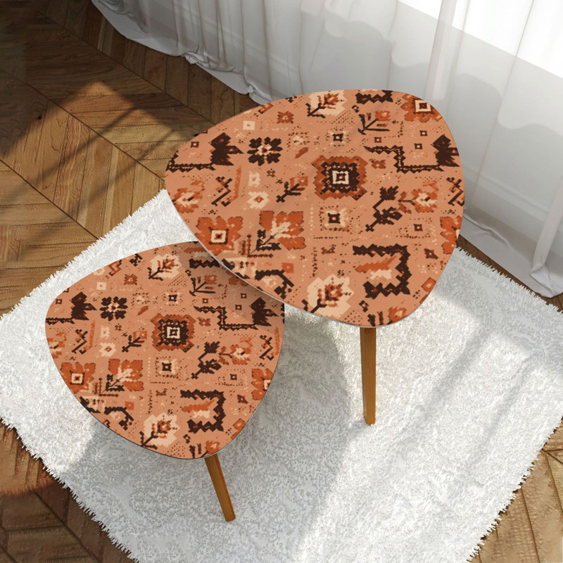 Ensemble de 2 tables basses gigognes Triangle