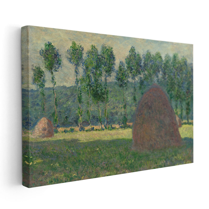 Botte de foin près de Giverny, 1884, reproduction d'art sur toile, H 40 po x l 60 po