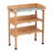 30X14.535.5 Three - Layer Solid Wood Potting Table With Metal Top, Outdoor Work Bench For Garage And Diy Projects, With Built In Hooks Adjustable Feet Functionality 30.5L 14.6W 35.5H Tier Gardening