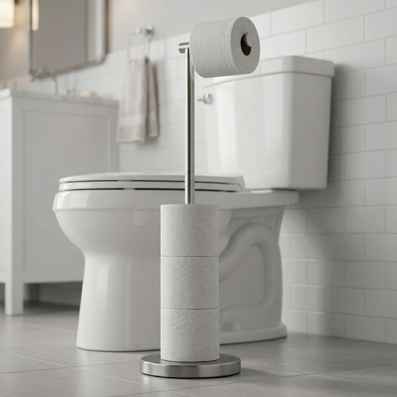 Porte-papier hygiénique Freestand, Nickel brossé