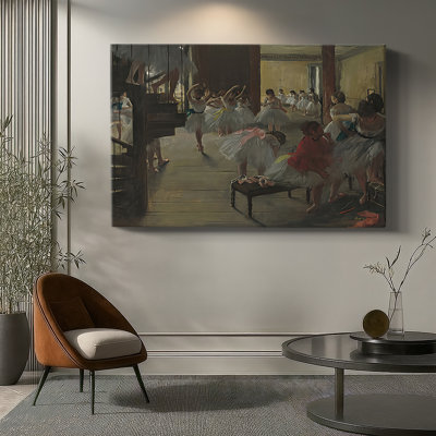 Edgar Degas "The Dance Class (NGA / Corcoran Version)" - Art mural de qualité musée sur toile tendue