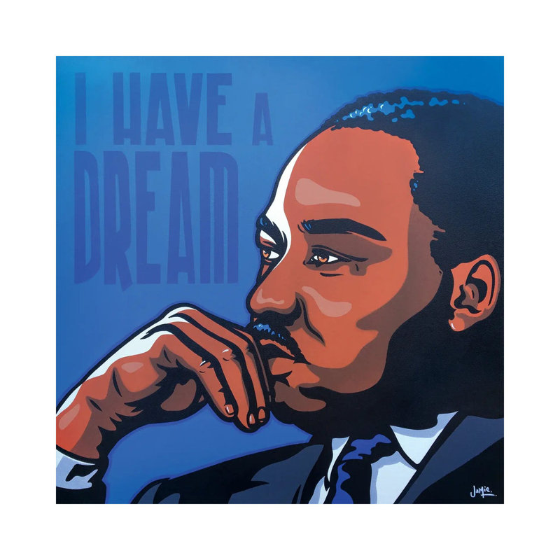 Mlk 1 Piece Wrapped Canvas Wall Art, 45.72 cm H x 45.72 cm W x 1.91 cm D