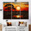 Savannah, coucher de soleil en safari africain dans les teintes 3 - Boho mosaïque, art mural-1985594616-1985594614