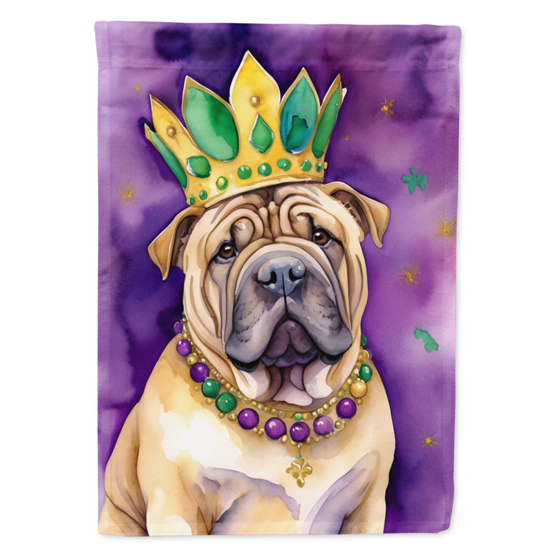 Double Sided 15.5'' H x 11.25'' W Polyester Mardi Gras Garden Flag