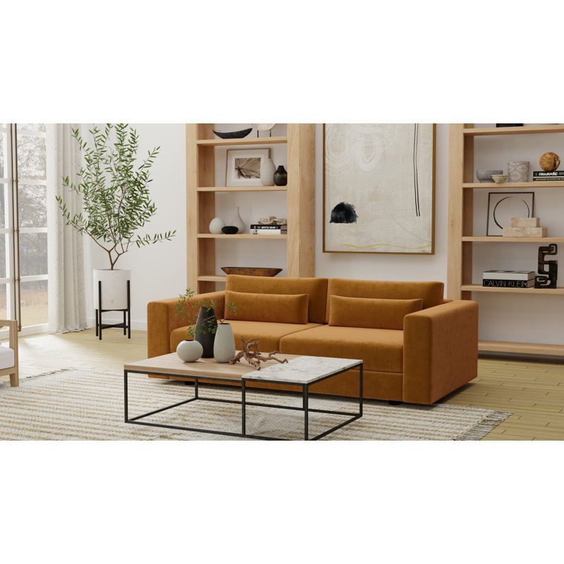 Monaco 88 Inch Sofa, Almond