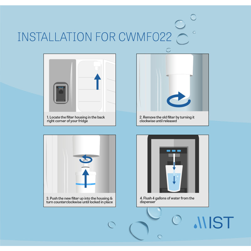 Mist DA29-00003G Replacement Refrigerator Water Filter Compatible with Samsung Aqua-Pure Plus