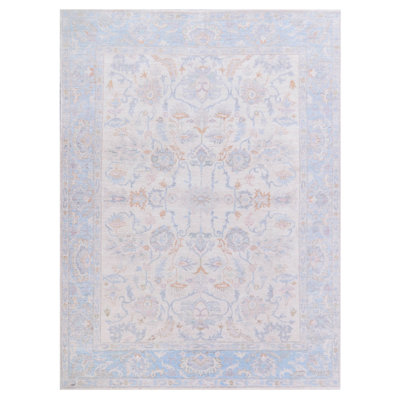 Davey Hand Knotted 8x10 Ivory Rug