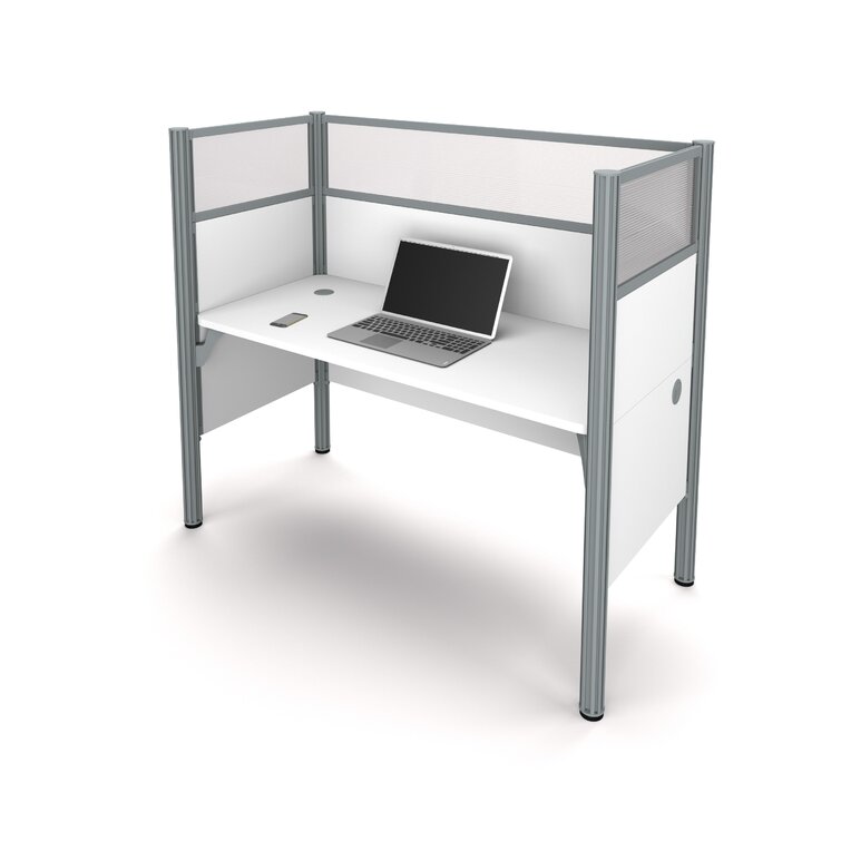 Pro-Biz Simple Workstation with 6 Privacy Panels Benching Desk