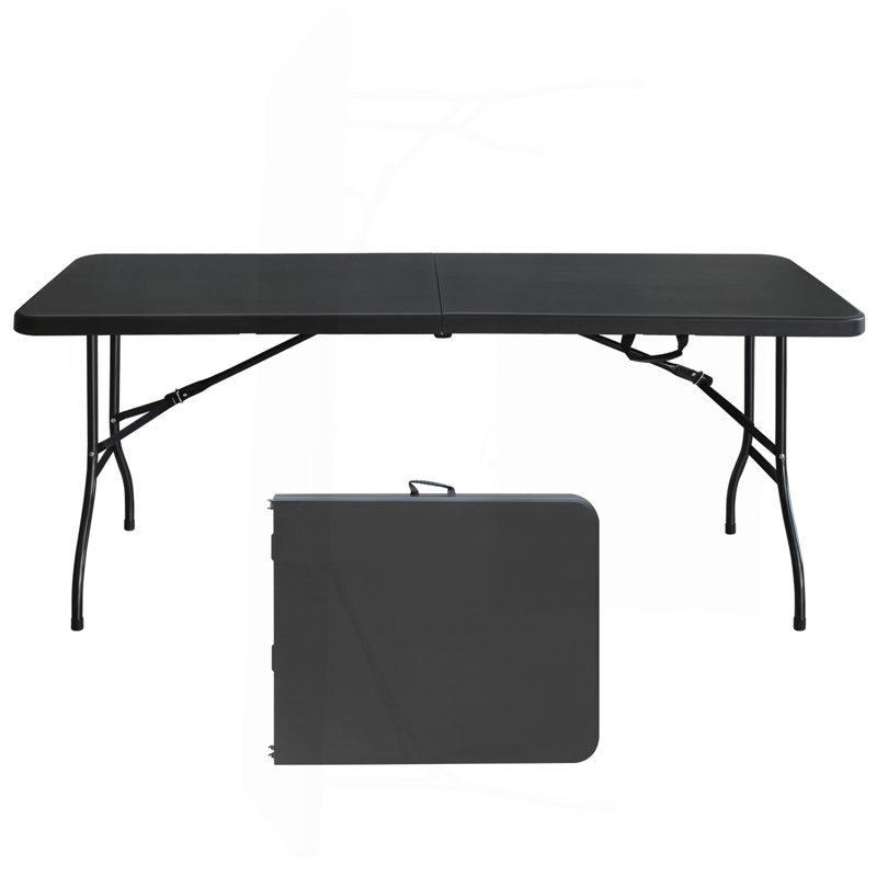 Table pliante, table en plastique portative pour le camping, pique-niques, fêtes, table pliable à charge élevée