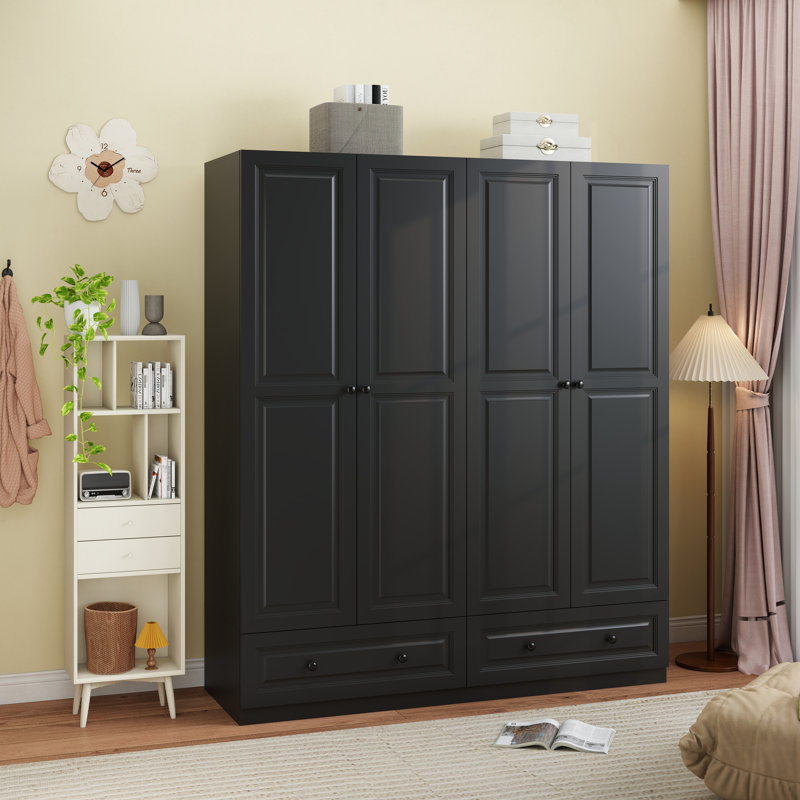 Armoire 74 "avec 2 tiroirs , Black