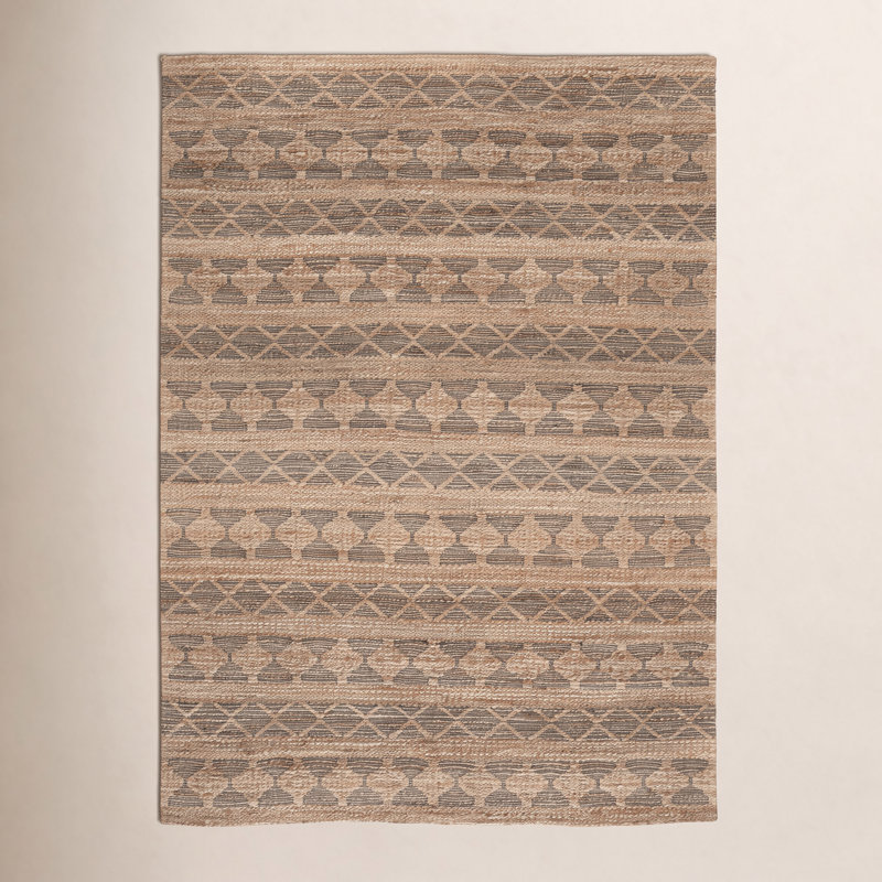 Hand-Woven Geometric Performance Rug, 9'-0" X 12'-0" Rectangle