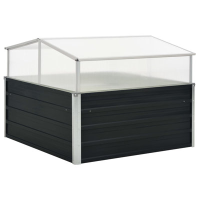 Cold Frame Raised Garden Bed with Cover Greenhouse Galvanized Steel