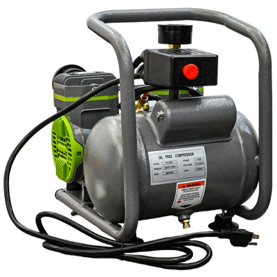 1.5 HP 2-Gallon Oil-Free Air Compressor, Quiet Portable Electric Compressor for Garage & Workshop
