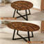 Extendable Round Metal Base Dining Table