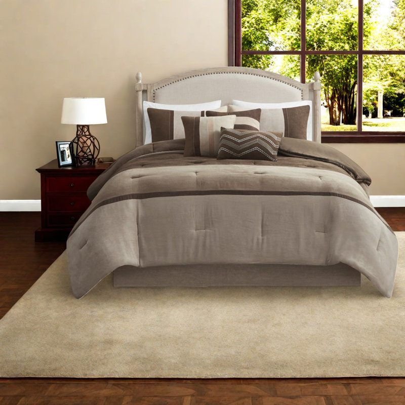 Ensembles de literie confortables 7 pièces, polyester grand confort rustique