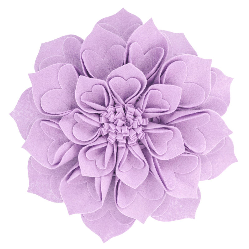 Floral Throw Pillow, 16" x 16", Lilac