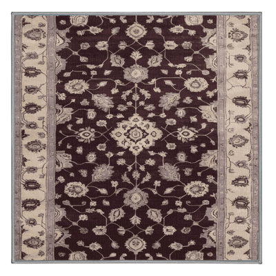 Machine Washable Overdyed Brown Area Rug