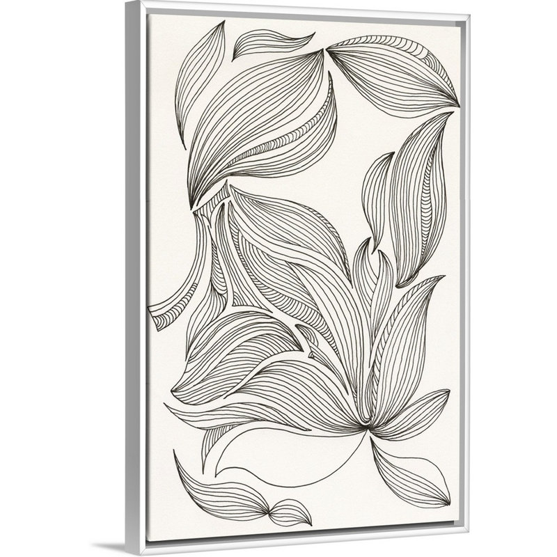 «Giddy I», art mural sur toile, Toile avec cadre blanc, H 38 po x l 26 po