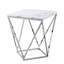 Table de bout en marbre Minette avec base en métal-590464886