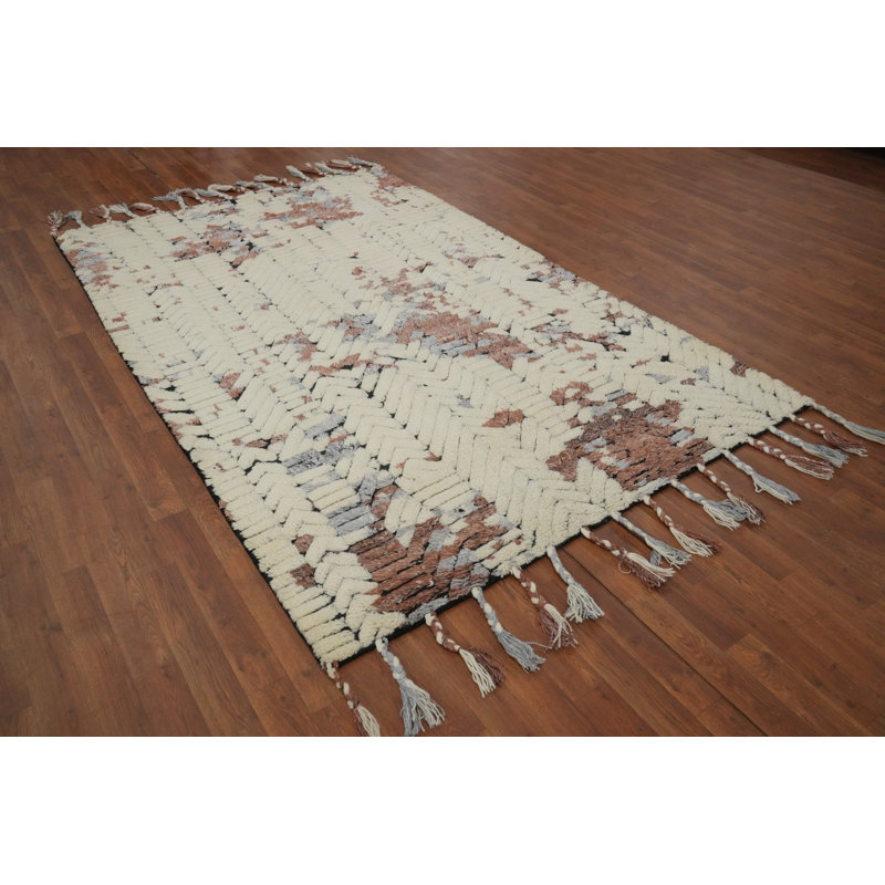 Tapis marocain fait à la main de taille pièce 5 x 8