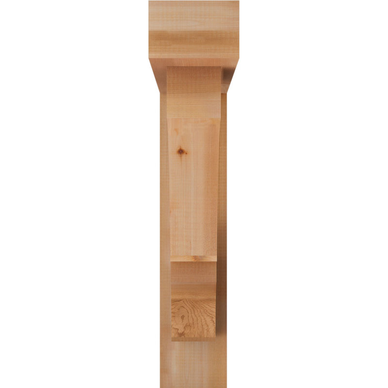 Support de bloc Balboa avec entretoise décalée, 28 po x 28 po, Cèdre rouge occidental de l 5 1/2 po (lisse)