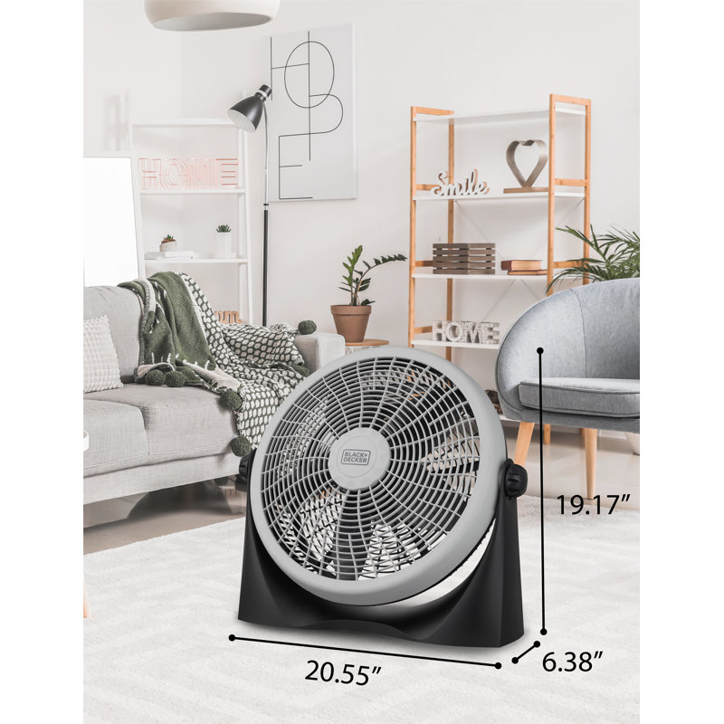 BLACK+DECKER Black+decker 16 Inch High Velocity Floor Fan, Black