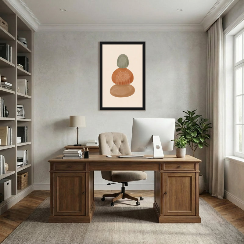 Abstract Abstract Stone Stack Pattern Print, 24" H x 16" W