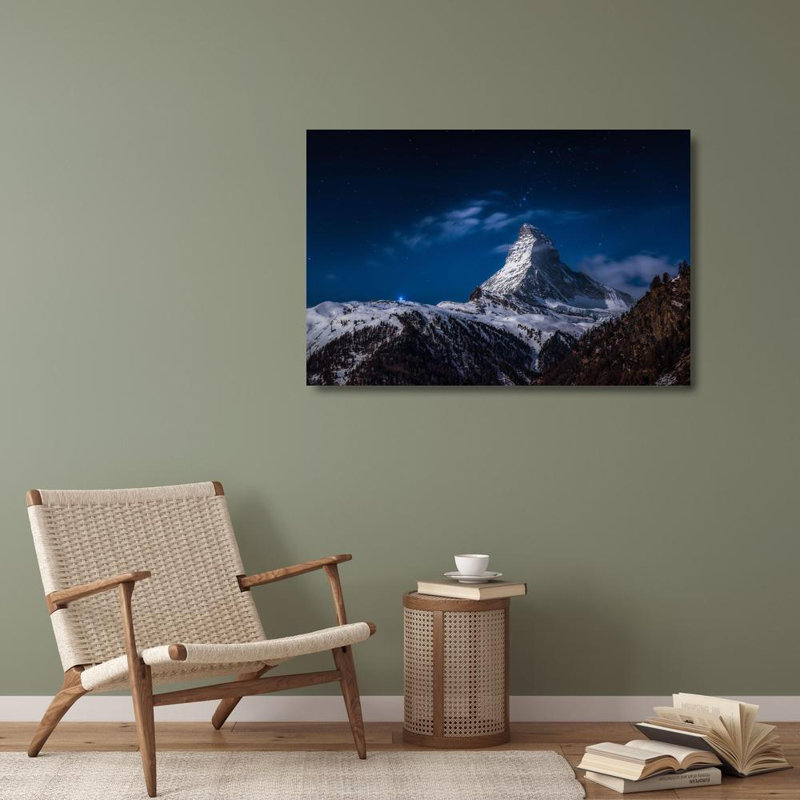 Art sur toile tendue par Millwood Pines, Gonzalez Vera, Jesus, «Full Moon At Matterhorn»