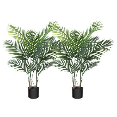 Adcock 2 - Piece Artificial Palm Tree in Pot Set, Faux Plant