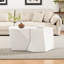 Table basse moderne, conception géométrique et -, finition blanche 2 po, style, blanc, compact et fonctionnel pour tout espace-2097607377