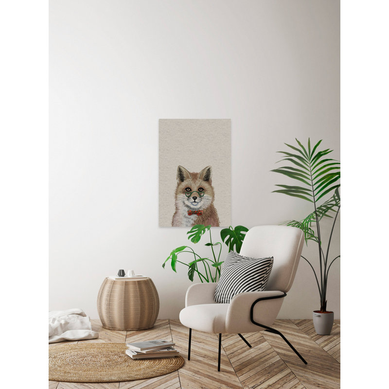 I Am A Smart Fox - Painting on Canvas, 30cm H x 20cm W x 4cm D