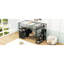 Full Size Metal Loft Bed With Storage Staircase And Wardrobe-754105327