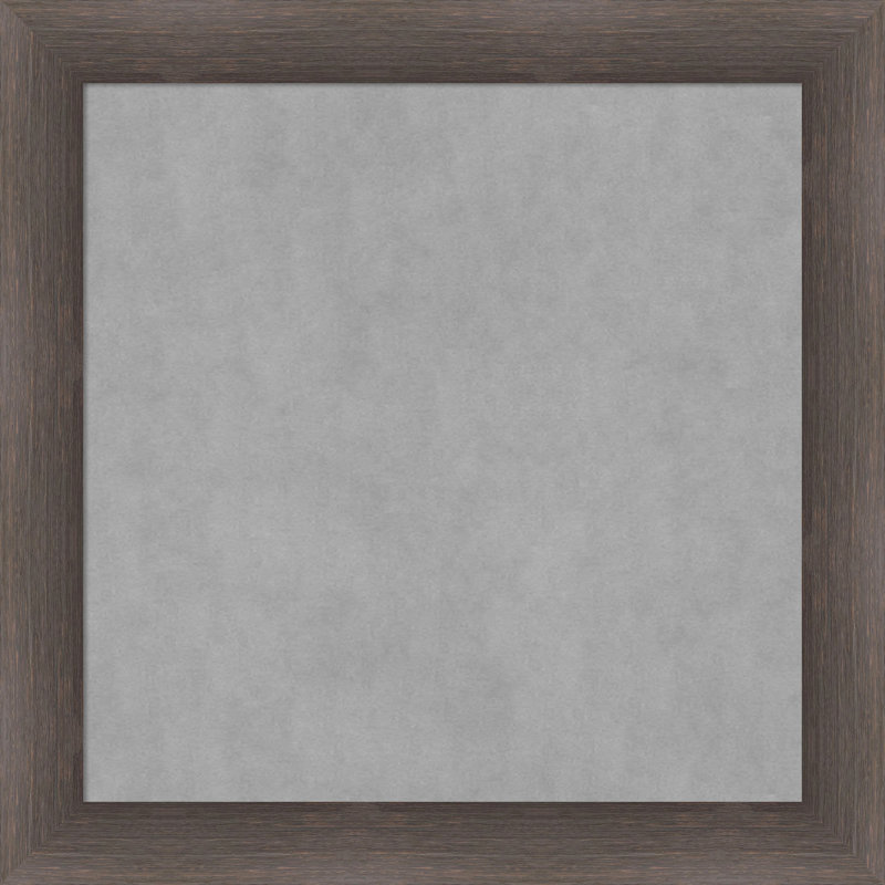 Tableau magnétique à cadre en bois franc chocolat, H 29 po x l 29 po