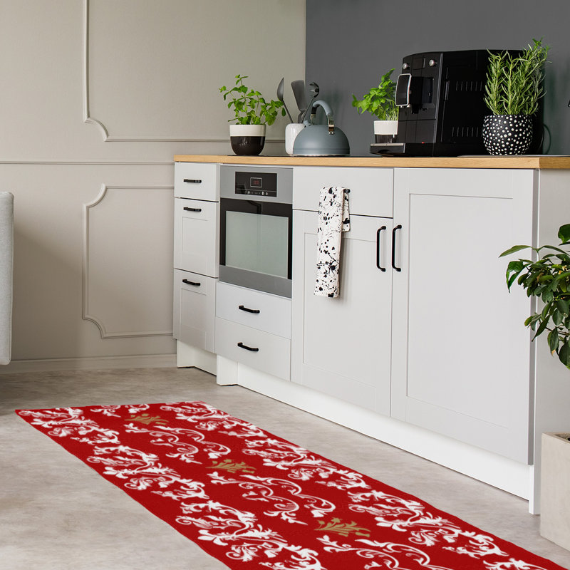 Tapis de couloir rouge