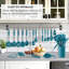 Ensemble d'ustensiles de cuisine en silicone, ensemble d'ustensiles de cuisine en acier inoxydable, résistant à la chaleur antiadhésif, bleu foncé