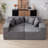 Sectional Sofas | 104-Inch 4-Piece Modern Modular L-Shaped | For Living Room Bedroom | Corduroy | Grey