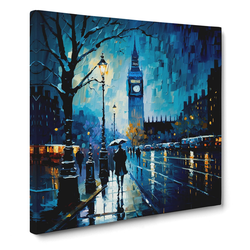 London Palette Knife No.1 - No Frame Print, 35cm H x 35cm W x 3cm D