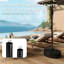Base de parasol remplissable de 20 po, remplie de sable, mât ajustable de 1,5 po / 1,9 po