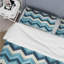 Ensemble de housse de couette en microfibre bleu et blanc-169963329
